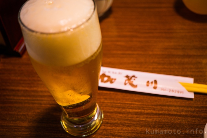 ビールと箸